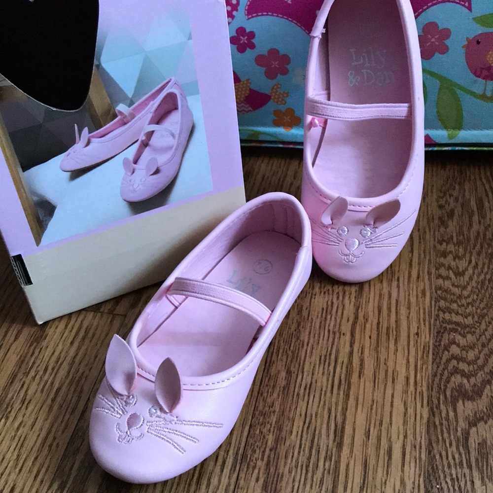 Lily & Dan pink bunny ballet flats